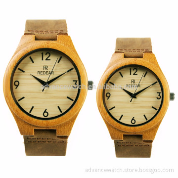 Fashion Bamboo watch with quartz movement